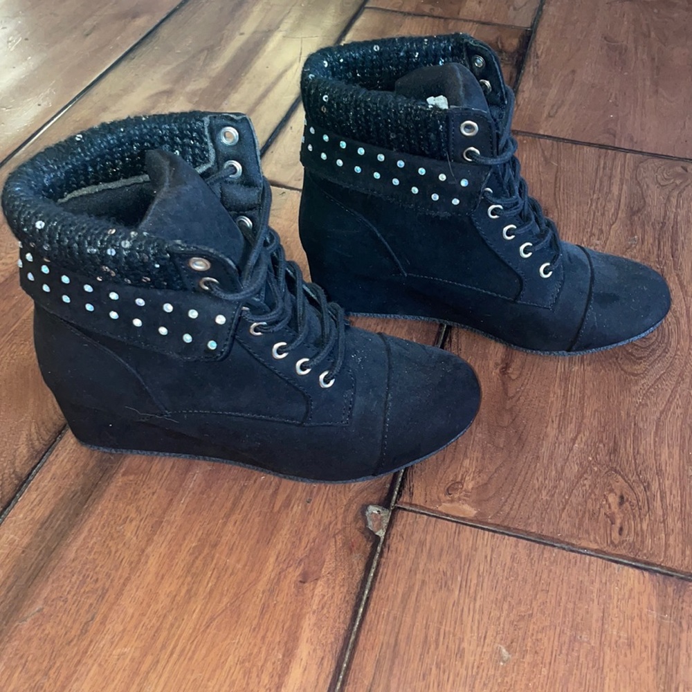 Suede booties